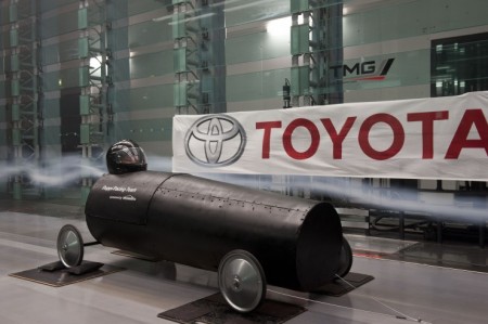 Toyota Test Aerodynamik Seifenkiste Windkanal