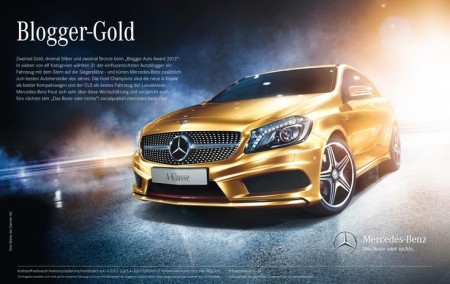 Mercedes-Benz Blogger Gold Blogger Auto Award 2013
